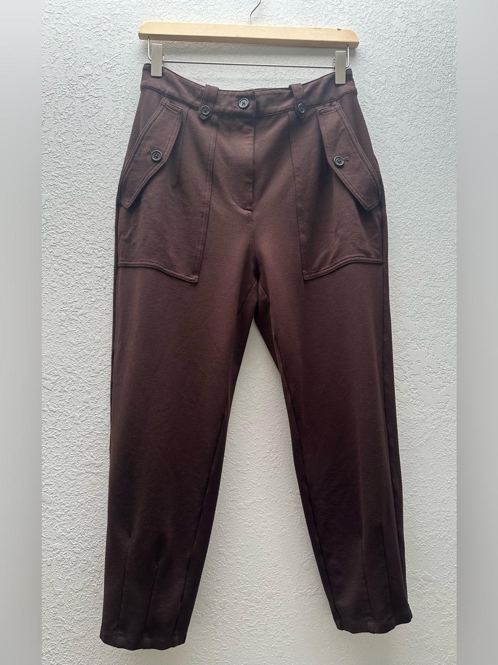 Lauren Ralph Lauren Women's Brown High-Waist Cropped Tailored Pants - Picture 3 of 5